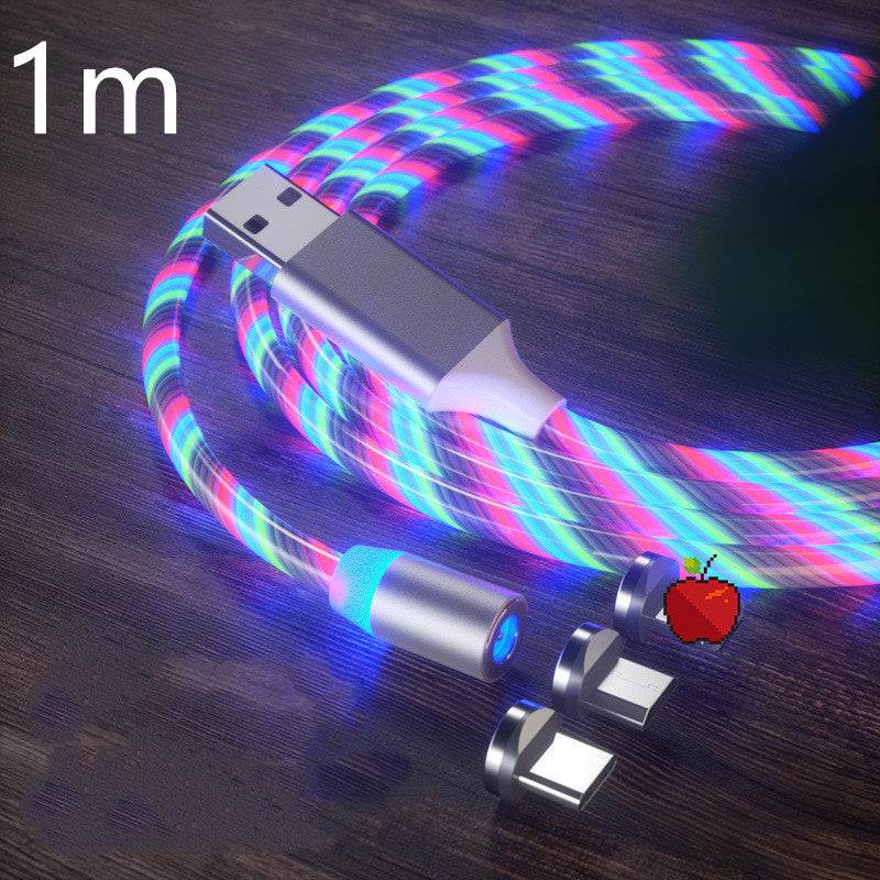 Magnetic Charging Cable Streamer Fast Charging Cable Lighting Micro USB Cable LED Magnet Charger Type-C Cable - Holy Mango Store