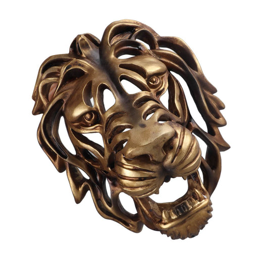 Lion Head Art Wall Decor Resin Vivid Lion Head Wall Mounted Art Sculpture for Living Room - Holy Mango Store