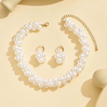 Elegant 14K Gold Pearl Jewelry Set - Timeless Elegance For Any Occasion - Holy Mango Store