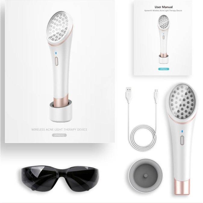 Acne Light Therapy Xpreen Wireless Rechargeable Light Acne Treatment Device Acne Clearing Eraser with Blue Light and Red Light - Holy Mango Store