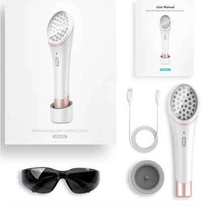 Acne Light Therapy Xpreen Wireless Rechargeable Light Acne Treatment Device Acne Clearing Eraser with Blue Light and Red Light - Holy Mango Store