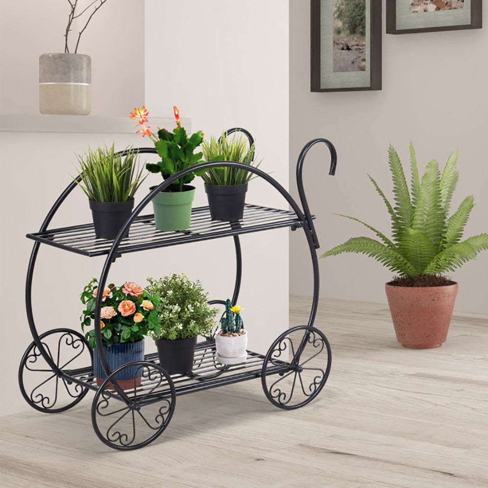 Heavy Duty Metal Flower Cart Plant Stand - Holy Mango Store