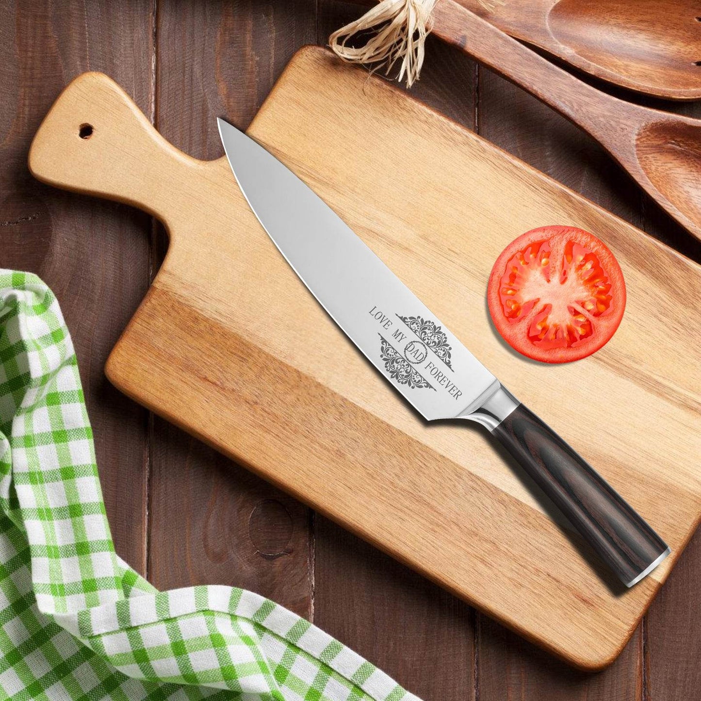 Gifts For Dad, Mom, Wife, Husband 8 Inch Chef Knife For Fathers Day Dad,Valentines Day, Mothers Day Gifts, Japanese 5cr15mov Kitchen Gyuto Chef Knives With Sheath - Holy Mango Store