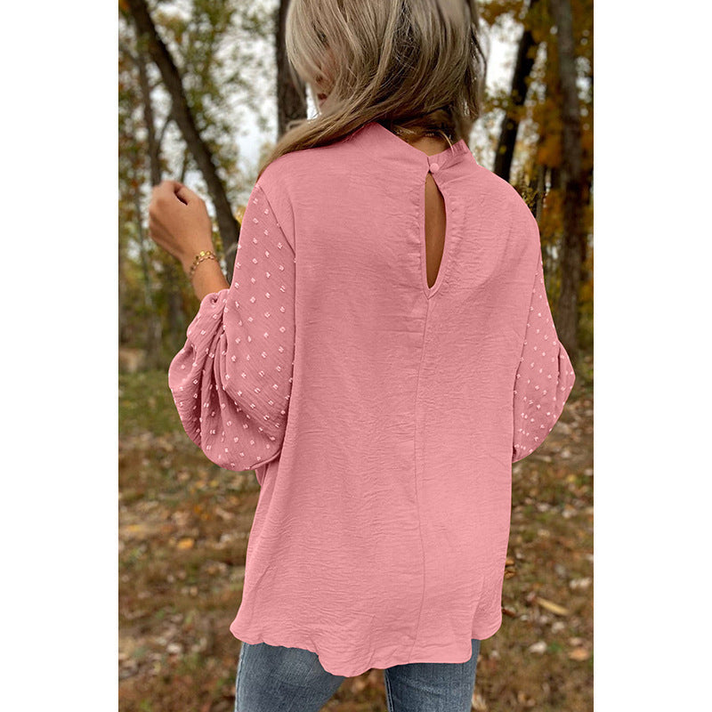 Women’s Casual Round Neck Chiffon Blouse