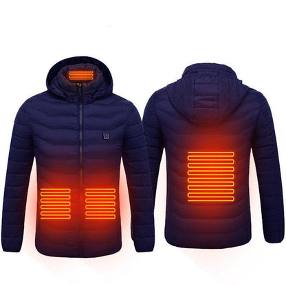 New Heated Jacket Coat USB Electric Jacket Cotton Coat Heater Thermal Clothing Heating Vest Men's Clothes Winter - Holy Mango Store