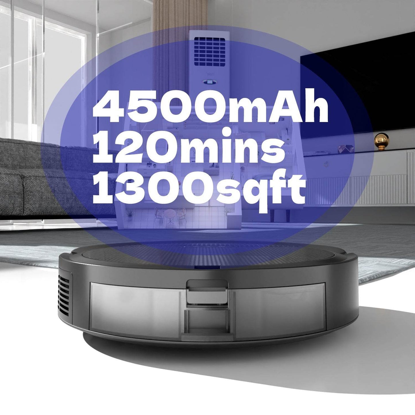 Robot Vacuum And Mop, 3 In 1 Combo Cleaner For Home With Pet Hair And Hard Floor, 5000Pa Suction, 120 Mins Run Time,Self-Charging,Super Thin Body - Holy Mango Store