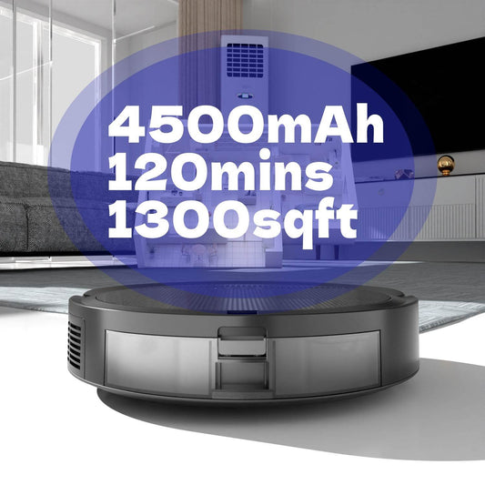Robot Vacuum And Mop, 3 In 1 Combo Cleaner For Home With Pet Hair And Hard Floor, 5000Pa Suction, 120 Mins Run Time,Self-Charging,Super Thin Body - Holy Mango Store