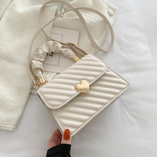 Love Metal Chain Shoulder Bag – Chic Small Square Handbag