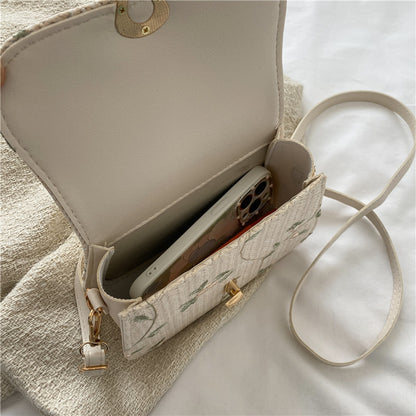 Boho Summer Straw Woven Bag – Floral Design for Casual Chic