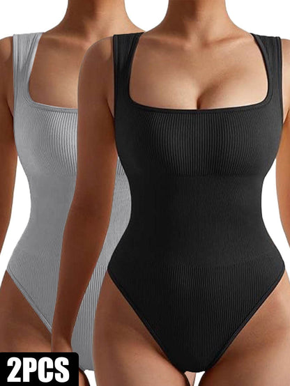 2 Pack Womens, One Piece Jumpsuits For Women, Ribbed Workout Tops For Women Clothing, Seamless Tank Tops Rompers - Holy Mango Store
