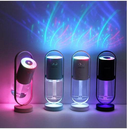 Magic Shadow USB Air Humidifier For Home With Projection Night Lights Ultrasonic Car Mist Maker Mini Office Air Purifier - Holy Mango Store