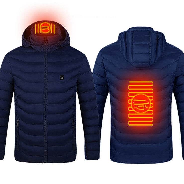 New Heated Jacket Coat USB Electric Jacket Cotton Coat Heater Thermal Clothing Heating Vest Men's Clothes Winter - Holy Mango Store
