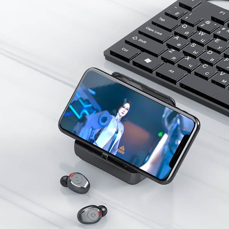 Multifunction Bluetooth Headset Binaural Movement Power Bank Phone Support - Holy Mango Store