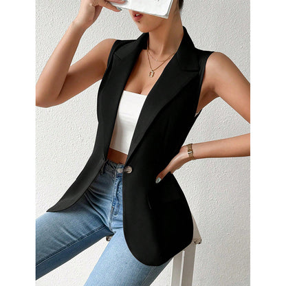 Women's Sleeveless Vest Blazer