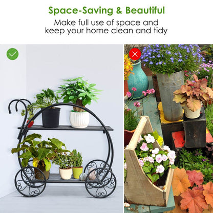 Heavy Duty Metal Flower Cart Plant Stand - Holy Mango Store