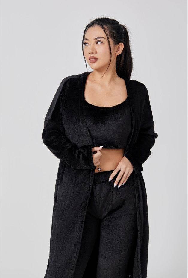 Cozy Pajama Set, 3 Piece Lounge Set, Cute Loungewear, Warm Suit Sets, Matching Set, Lounge Set, 3 Piece Pant Sets, Women Winter Dress - Holy Mango Store