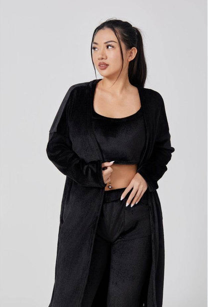 Cozy Pajama Set, 3 Piece Lounge Set, Cute Loungewear, Warm Suit Sets, Matching Set, Lounge Set, 3 Piece Pant Sets, Women Winter Dress - Holy Mango Store