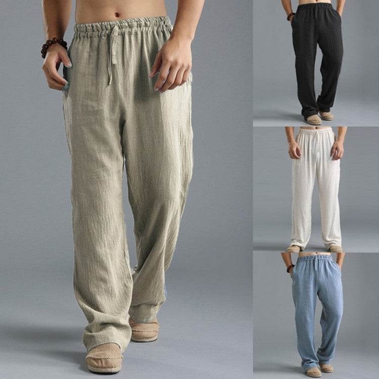 Men's Breathable Linen Loose Casual Sports Pants - Holy Mango Store