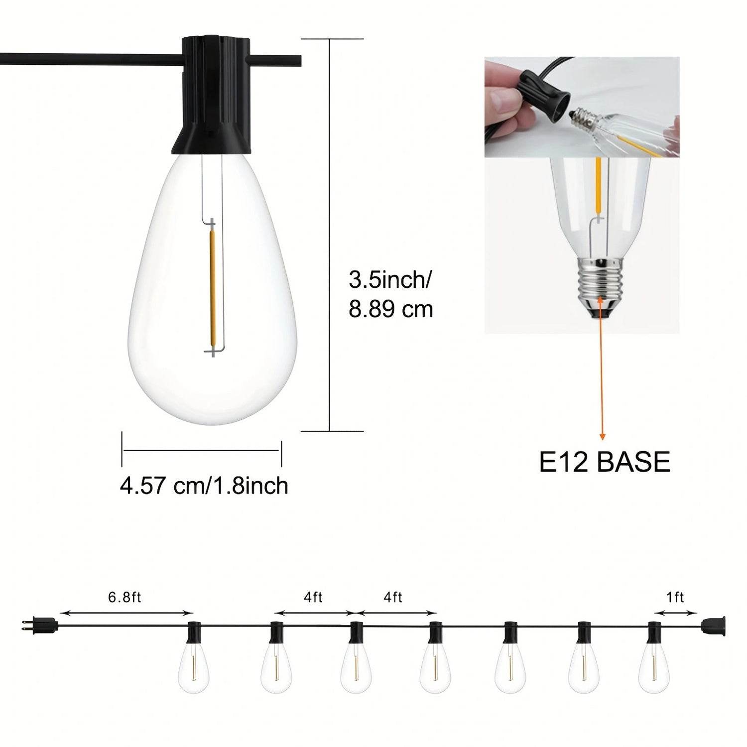 High Voltage Direct Insertion S14 Light String - Holy Mango Store