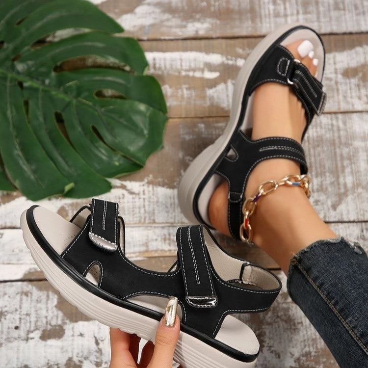 Women’s Velcro Sports Sandals – Lightweight Fish Mouth Summer Shoes
