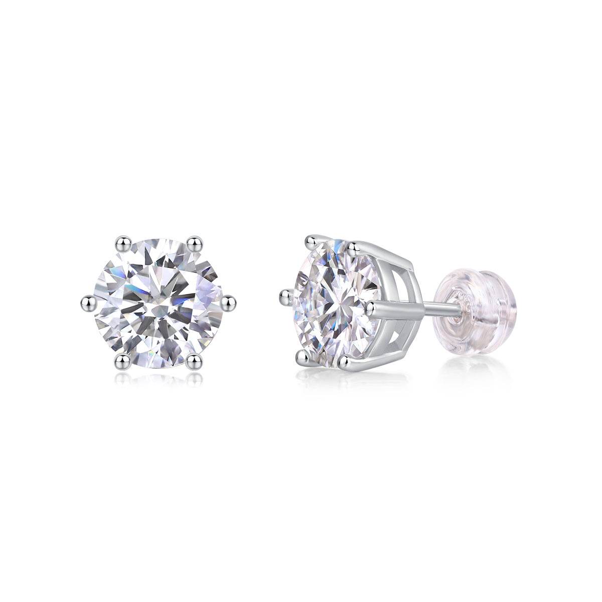Years Quiet Good Luxury Fashion Diamond Earrings Stud Mosan Diamond Silver Jewelry - Holy Mango Store
