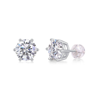 Years Quiet Good Luxury Fashion Diamond Earrings Stud Mosan Diamond Silver Jewelry - Holy Mango Store