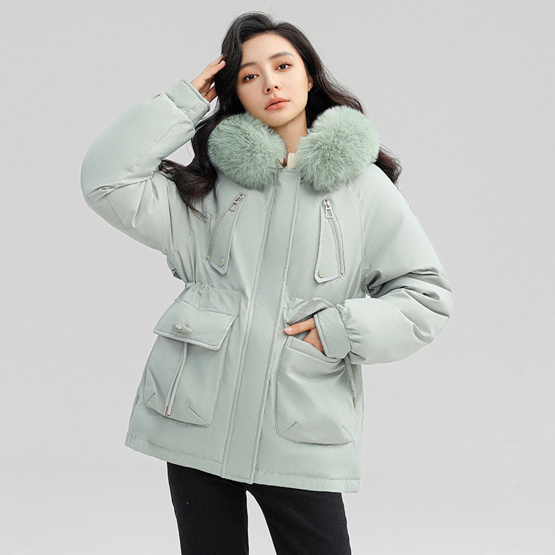 Horn Button Parka Women's Loose Coat