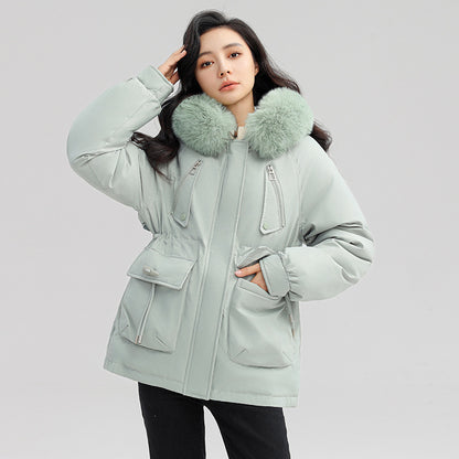 Horn Button Parka Women's Loose Coat
