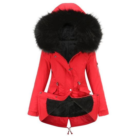 Parka Cotton-padded Coat Mid-length Hooded - Holy Mango Store