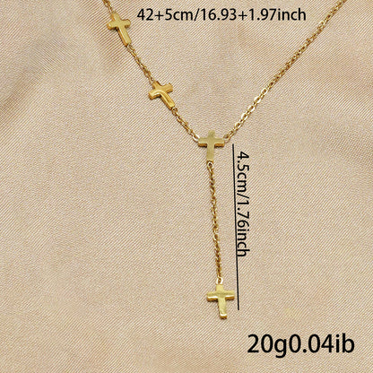 Celestial Faith Charm Necklace – 18K Gold‑Plated Stainless Steel