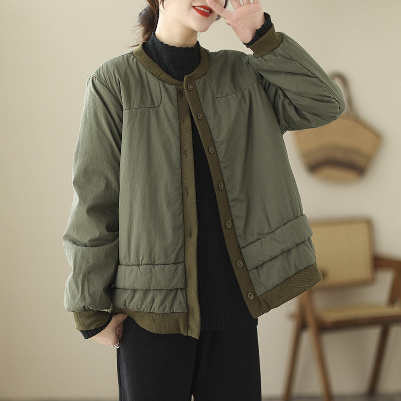 Retro Puff Cotton Jacket – Short & Cozy Winter Coat