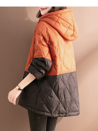 Lightweight Hooded Cotton Coat – Mid-Length & Cozy