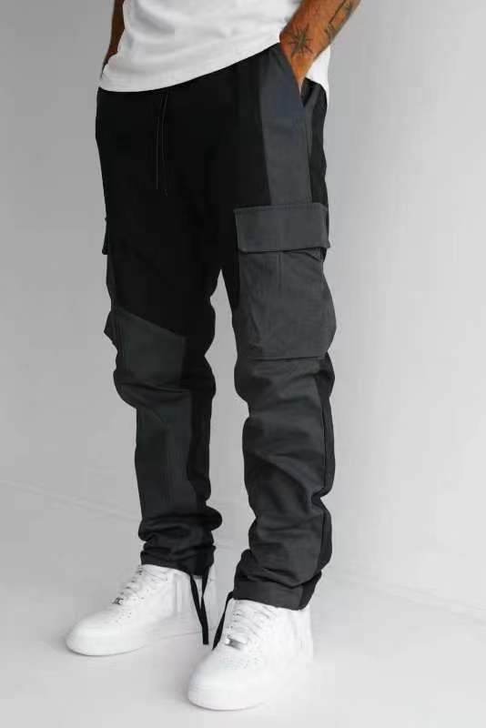 Large Pocket Stitching Trousers Men's Loose Feet - Holy Mango Store