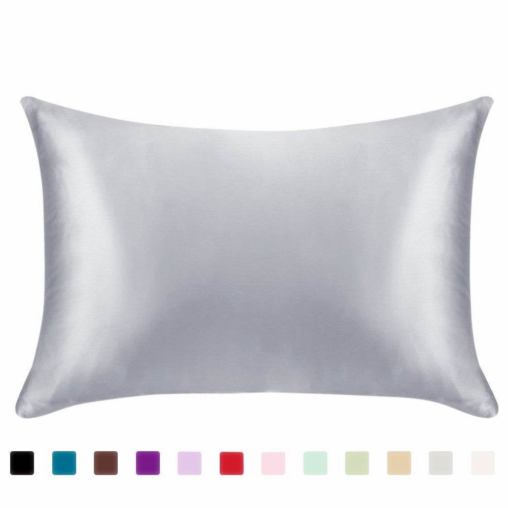 Pillowcase Satin Solid Color Simulation Silk Single Pillowcase Ice Silk Pillowcase - Holy Mango Store
