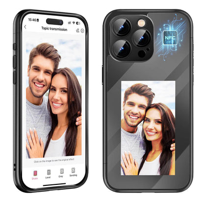 IPhone15 PRO PROMAX NFC Ink Screen Flip Phone Case Smart Creative DIY Custom All-Inclusive Case - Holy Mango Store