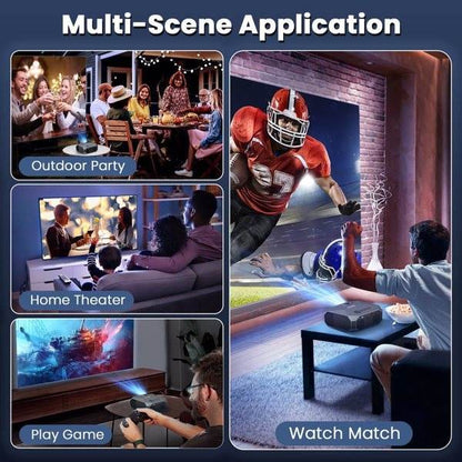 Projector With 5G WiFi And Bluetooth, Native 1080P, Supports 4K, Suitable For Mobile Phones,PCs,TV Sticks,PS5 - Holy Mango Store