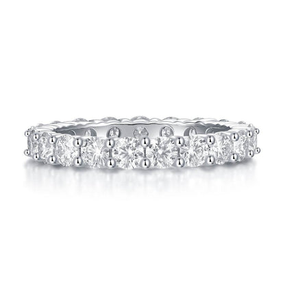 Luxury Fashion Diamond Ring, Row Diamond Ring, Moissanite Silver Ring, Jewelry - Holy Mango Store