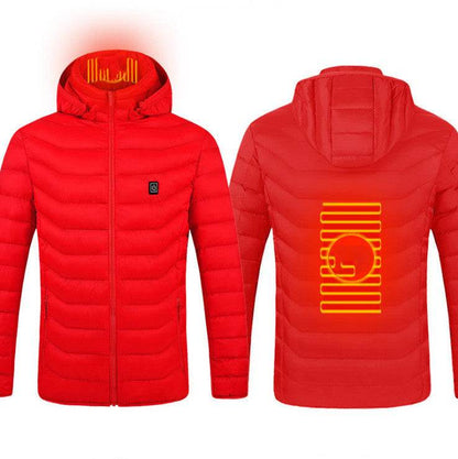 New Heated Jacket Coat USB Electric Jacket Cotton Coat Heater Thermal Clothing Heating Vest Men's Clothes Winter - Holy Mango Store