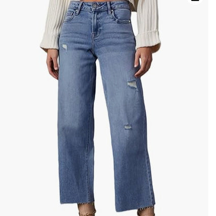 Women's High-Waisted Loose Fit Denim Jeans