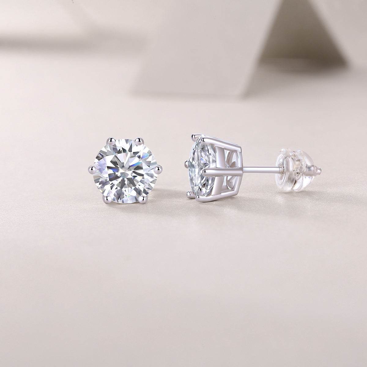 Years Quiet Good Luxury Fashion Diamond Earrings Stud Mosan Diamond Silver Jewelry - Holy Mango Store