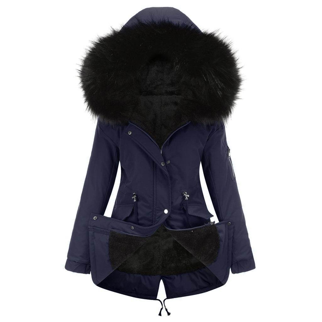 Parka Cotton-padded Coat Mid-length Hooded - Holy Mango Store