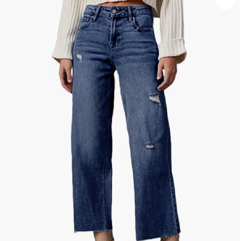 Women's High-Waisted Loose Fit Denim Jeans