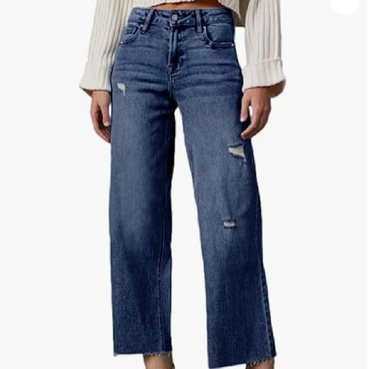 Women's High-Waisted Loose Fit Denim Jeans