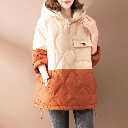 Lightweight Hooded Cotton Coat – Mid-Length & Cozy