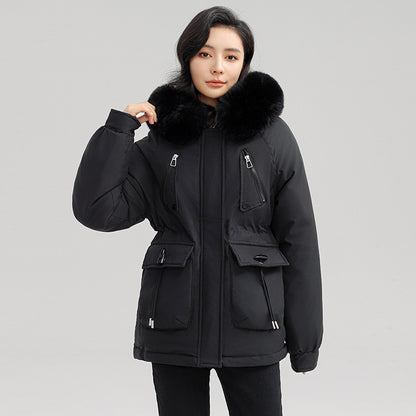 Horn Button Parka Women's Loose Coat