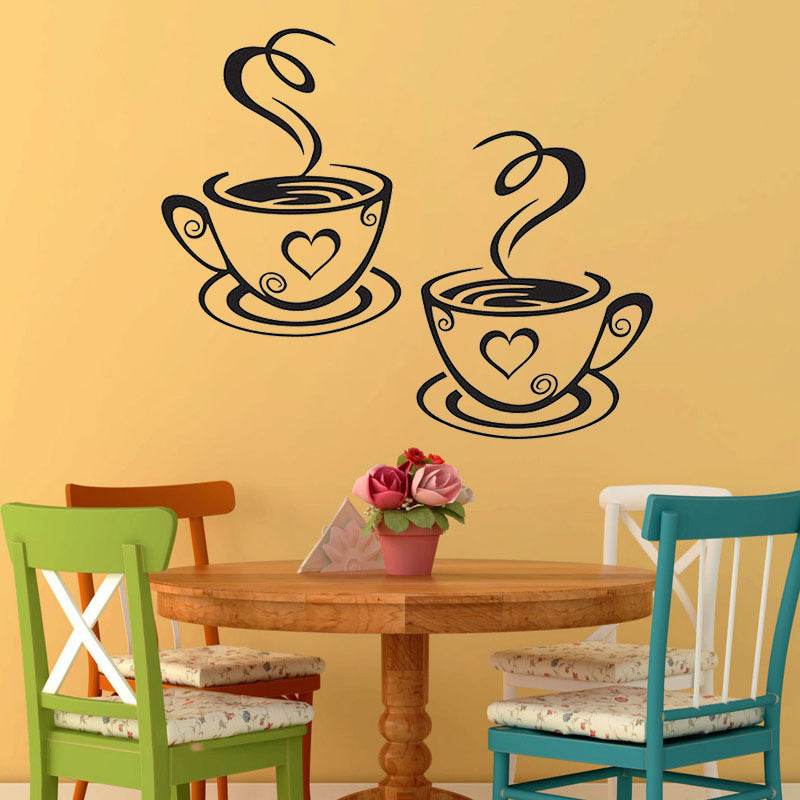 Cup Coffee Removable Wall Sticker Decorative Painting - Holy Mango Store