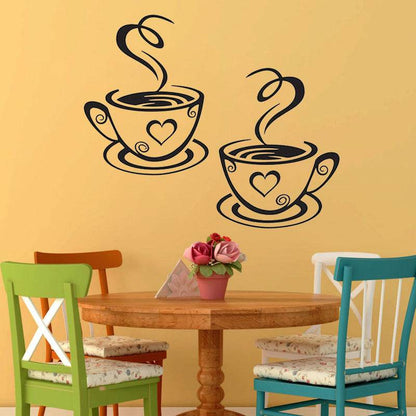Cup Coffee Removable Wall Sticker Decorative Painting - Holy Mango Store