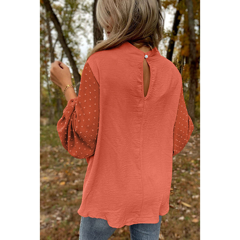 Women’s Casual Round Neck Chiffon Blouse