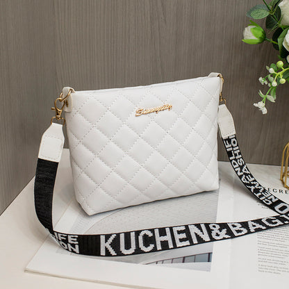 Women’s Quilted Chain Crossbody Bag – Stylish Diamond-Stitch Bucket Purse
