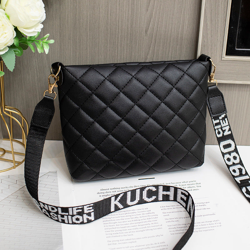 Women’s Quilted Chain Crossbody Bag – Stylish Diamond-Stitch Bucket Purse